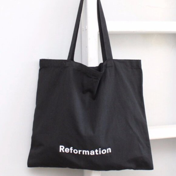 *FREE with Purchase of $100+* Reformation Black Tote - Picture 1 of 3